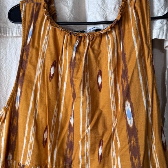 Sonoma Mustard Patterned Maxi Dress - Picture 3 of 4